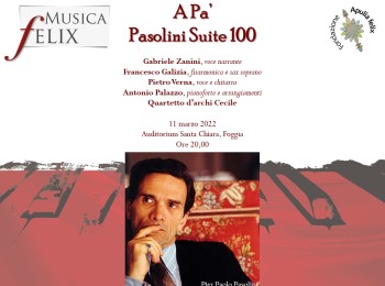 Venerdì con «A Pa'» torna Musica Felix a Santa Chiara